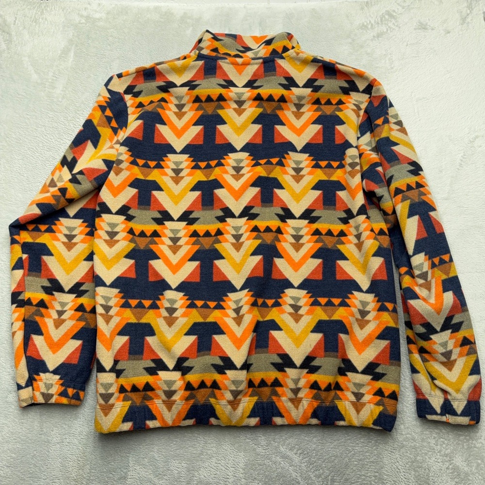 Zara Fleece Pullover Mens XL Multicolor Geometric Aztec Quarter Zip Sherpa - Picture 2 of 6